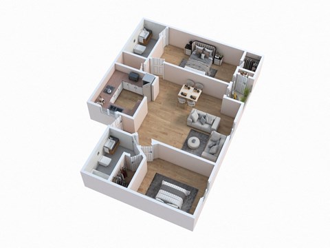 2 bedroom 2 bathroom condo at Borgata Condominiums Apartments , Las Vegas, Nevada, 89103